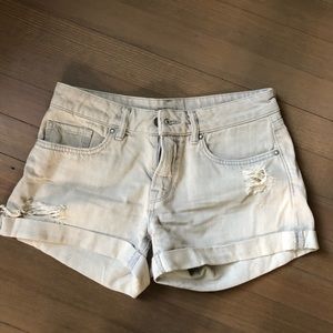 All saints gray shorts distressed